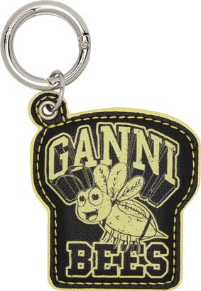 Yellow & Black Bee Keychain