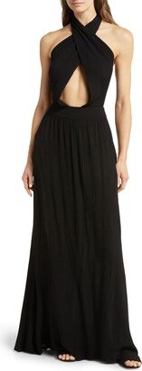 Halter Cover-Up Maxi Dress