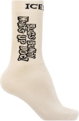 Bugs Bunny Intarsia Ribbed Socks