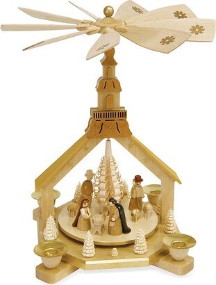 Alexander Taron Richard Glaesser Wood Nativity Scene Pyramid