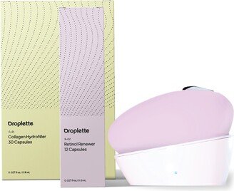 Droplette 2 Device Set with Deluxe Collagen Hydrofiller & Mini Retinol Renewer $349 Value