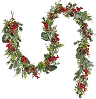 Hgtv 9Ft Holiday Greenery & Berry Garland