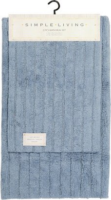 2pc Tufted Linear Bath Rug Set