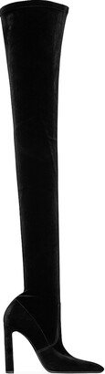 Auteuil Over-The-Knee Boots In Stretch Velvet