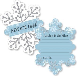 Big Dot Of Happiness Winter Wonderland - Wish Card Activities - Shaped Advice Cards Game - Set of 20