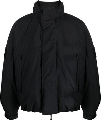 Zip-Up Reflective-Detail Down Jacket