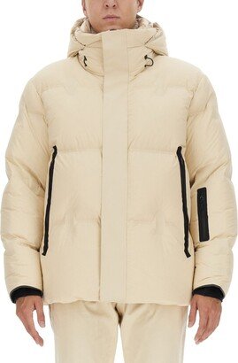 Drawstring-Hooded Quilted Jacket