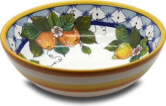 Large Ceramic Bowl - Italian Dinnerware Pasta Bowl Platter Serving Tray Hand Painted Tuscany Pottery Bowls Made in Italy Salad-AA