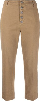 Straight-Leg Cropped Trousers-BI