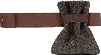 Fazzoletto convertible woven leather belt bag