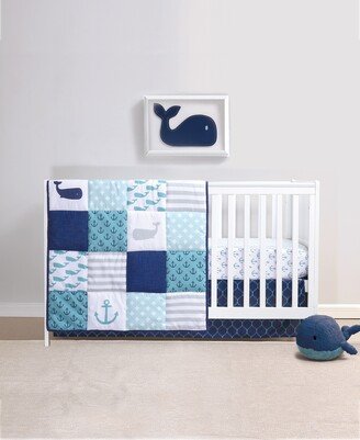 The Ps Nautical 3-Piece Crib Bedding Set