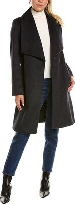 Wool-Blend Wrap Coat-AB