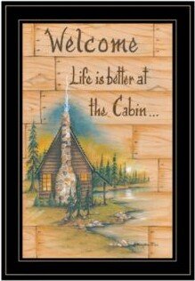 Life Is Better At The Cabin By Mary June Ready To Hang Framed Print Collection