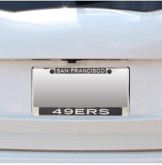 Stockdale San Francisco 49ers Small Over Large Carbon Fiber License Plate Frame with Matte Letters