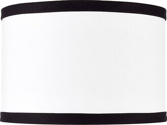 Couture Lamp Shade Drum Linen Trim - Black 18