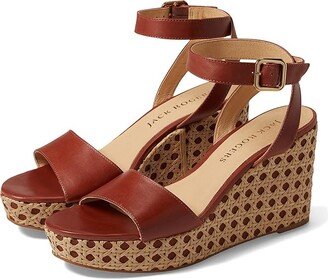 Merrain Caning Wedge (Luggage) Women's Shoes