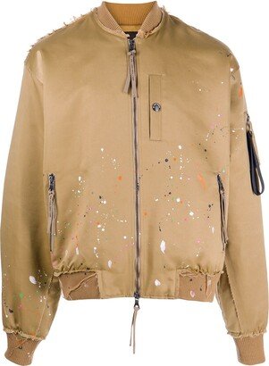 MA-1 paint-splattered bomber jacket