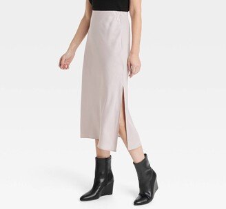 Women' Midi A-Line Slip Skirt Mauve XL