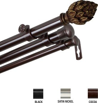 InStyleDesign Kindle Triple Curtain Rod 13/16 inch dia.