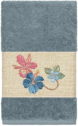 Teal Caroline Embellished Hand Towel