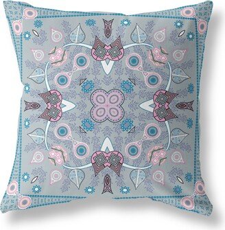 Amrita Sen Designs Amrita Sen Paisley Leaf Geo Indoor Outdoor Pillow Zip-AD