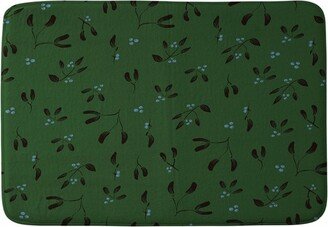 Camilla Foss Midnight Mistletoe Memory Foam Bath Mat Green