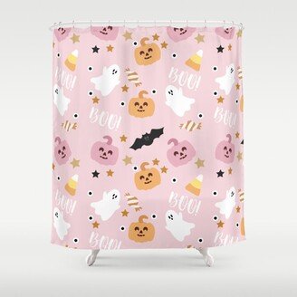 Halloween Cute Pastel Print Shower Curtain