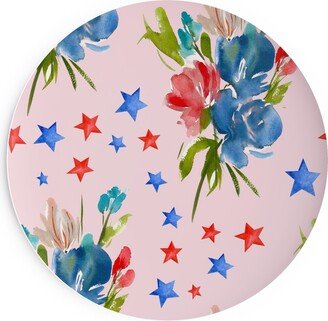 Salad Plates: 4Th Of July Florals - Pink Salad Plate, Pink