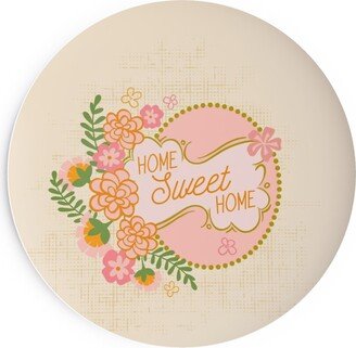 Salad Plates: Home Sweet Home - Pink Salad Plate, Pink