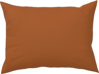 Pillows: Soild Copper Pillow, Woven, White, 12X16, Double Sided, Orange