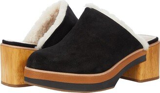 Sky (Black Split Suede) Women's Clog Shoes