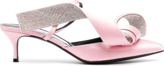 x Area Marquise 50mm crystal-embellished mules