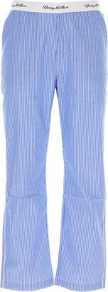 Logo Embroidered Striped Pyjama Pants