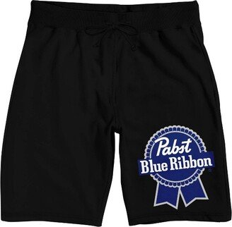 Pabst Blue Ribbon Label Men's Black Sleep Pajama Shorts-XL