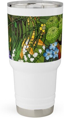 Travel Mugs: Botanic Garden Travel Tumbler, 30Oz, Multicolor