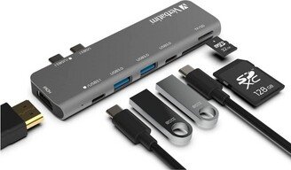 Verbatim 7-in-2 USB C Hub Adapter with 4K HDMI, 100W Power Delivery, USB 3.0, SD Card Readers for MacBook Pro and USB C Laptops