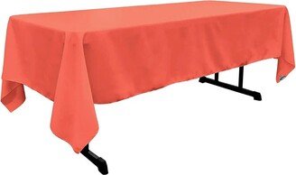 Rectangular Polyester Poplin Tablecloth Coral-AA