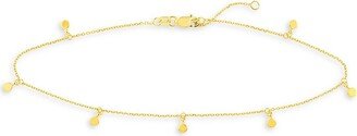 Saks Fifth Avenue Made in Italy Saks Fifth Avenue Women's 14K Yellow Gold Disk Charm Anklet