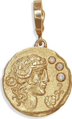 Dionysus Small Yellow Gold Coin Charm