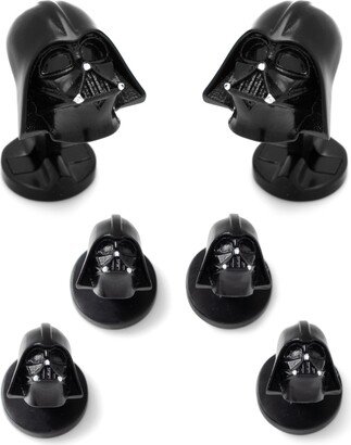 Men's 3D Darth Vader Cufflinks and Studs Set, 6 Piece Set