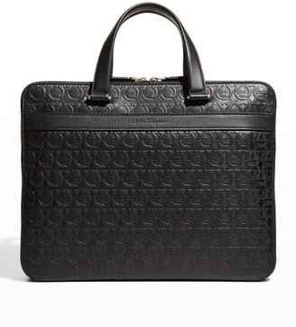 Men's Leather Gancini Business Briefcase