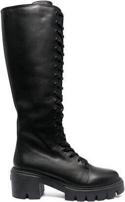 70mm Calf-Length Lace-Up Boots