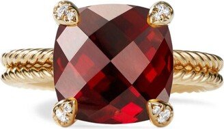 18kt yellow gold Chatelaine garnet and diamond ring