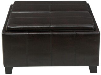 Mansfield Contemporary Tray Top Storage Ottoman