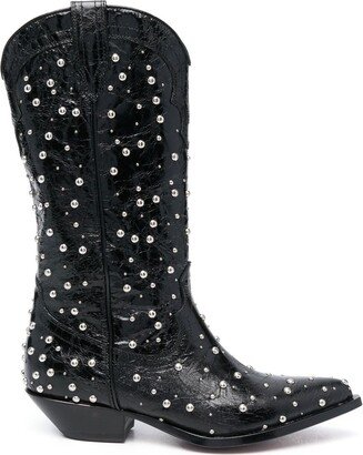 Stud-Embellishment Cowboy Boots