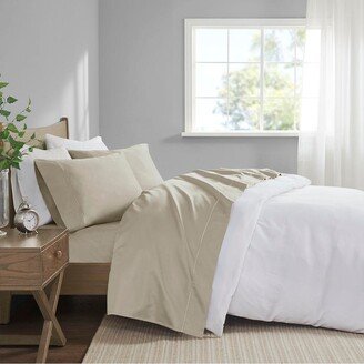 Gracie Mills 7-pc Pima Cotton Sateen 7-Piece Sheet Set, Sand - King