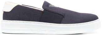 Logo-Print Slip-On Sneakers-AA