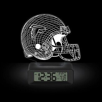 Curata Game Time NFL Atlanta Falcons Color-Changing Led 3d Illusion Alarm Clock with Temperature and Date