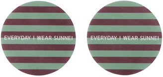 SSENSE Exclusive Green & Purple Felt Slipmats