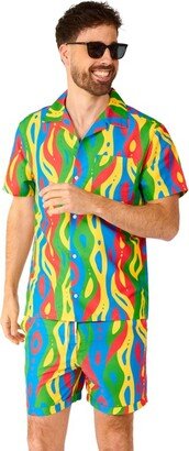 OppoSuit Men' Summer Set - Loopy Line - Multicolor - Size: L